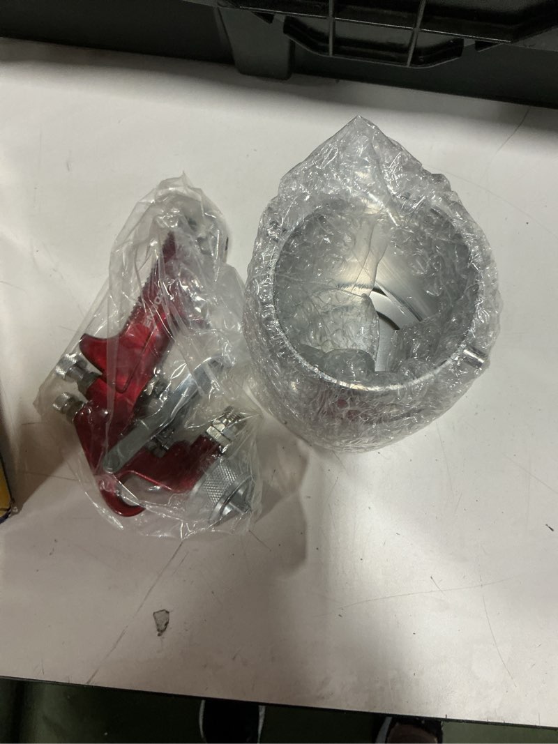 Condition photo showing As Is for ENDOZER Professional Siphon Feed Spray Gun for Paint, Red Handle, 34 oz -1.4 1.7 2.0mm Nozzle for a 