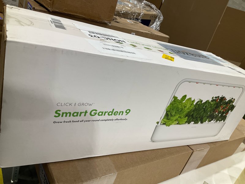 Condition photo showing New/Like New for click & grow indoor herb garden kit with grow light | easier than hydroponics growing system | smart garden for home kitchen windowsill | vegetable & herb garden starter kit with 9 plant pods, gray