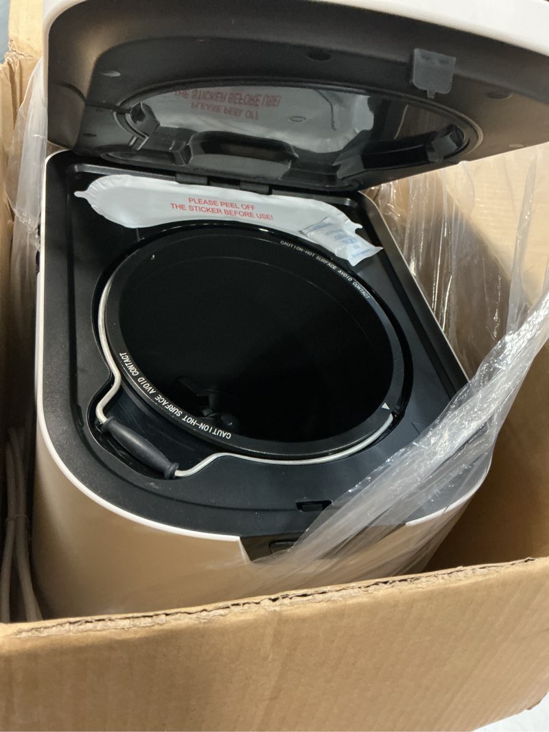 Condition photo showing Good Condition for 3.5L Electric Composter Countertop, 3 Modes Kitchen Smart Compost Bin with Auto Cleaning, LED Display, Turns Kitchen Waste Into Dry Manure, Low Noise Food Waste Compost Machine white 3.5L