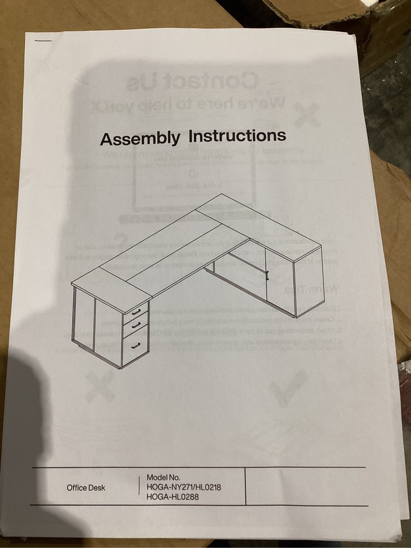 L SHAPED DESK (similar to desk pictured) 