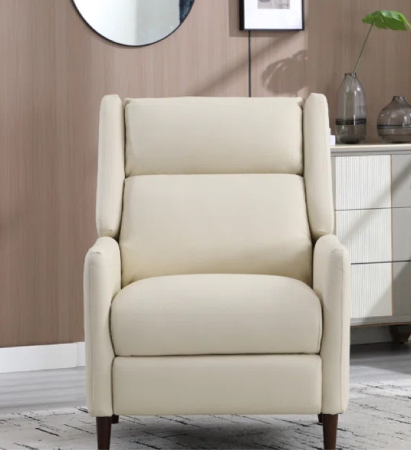 29.9" Wide Modern and Soft Top Leather Standard Push Back Recliner