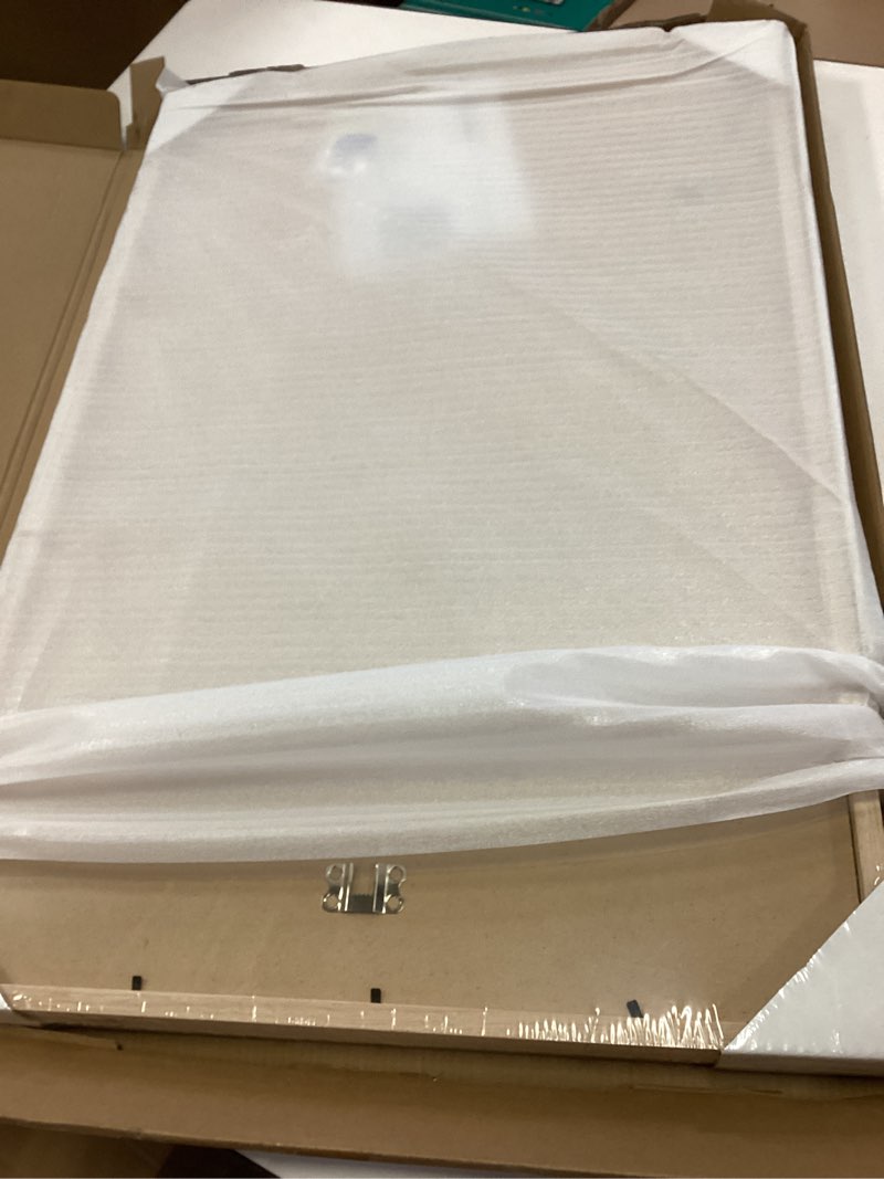 Condition photo showing New/Like New for Yaetm 16x24 Picture Frame Set of 2, Natural Solid Oak Wood Poster Frame 16x24 for Wall Gallery, Horizontal and Vertical Wall Mount (2 pack, Oak) 16"x24", 2 pack Oak