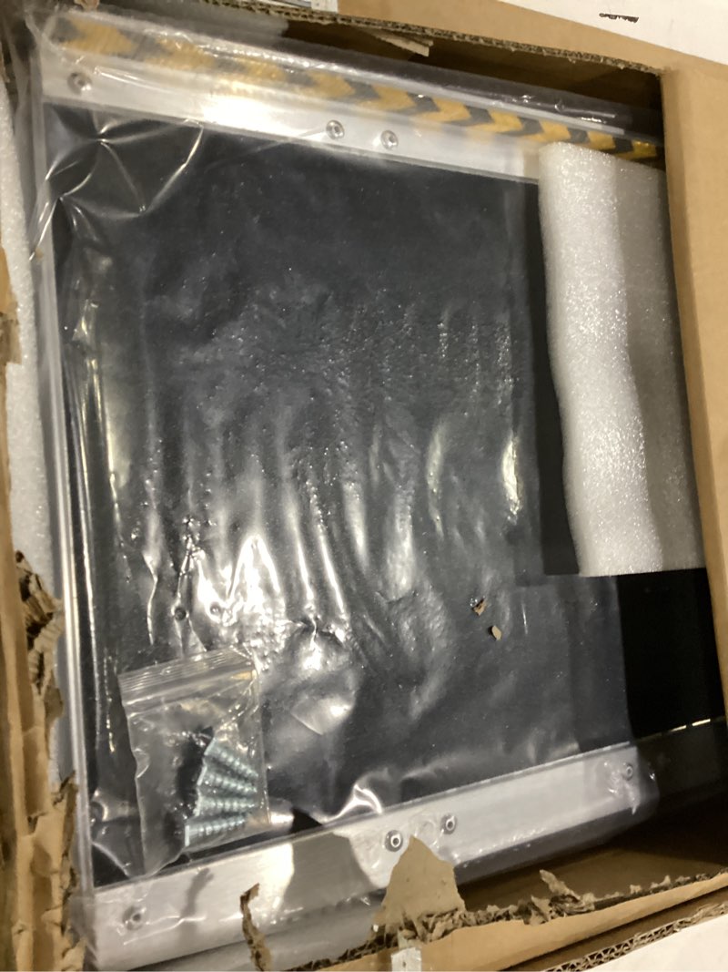 Condition photo showing New/Like New for whalemotor portable wheelchair ramp 7ft, anti-slip aluminum folding portable ramp, wheelchair ramps for home, weight capacity up to 800 lbs, with transition plates above and below, loading dock plates silver 7ft using height 7-21"