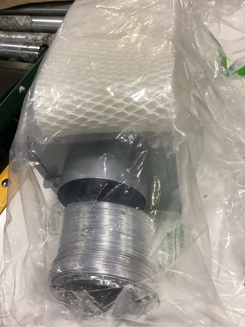 Condition photo showing As Is for hoomesun upgrade indoor dryer duct lint trap kit, dryer lint catcher with stainless steel mesh & 4in - 8ft dryer vent hose, water drawer, secondary lint trap for gas or electric clothes dryers