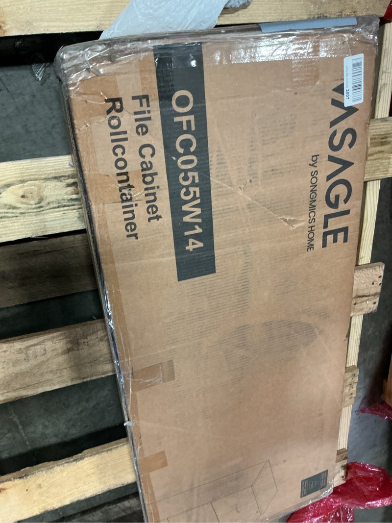 Condition photo showing Good Condition for vasagle 3-drawer vertical file cabinet, filing cabinet for home office, printer stand, with 3 lockable drawers, adjustable hanging rail, for a4 and letter-size files, cloud white uofc055w14 cloud white 3 drawers