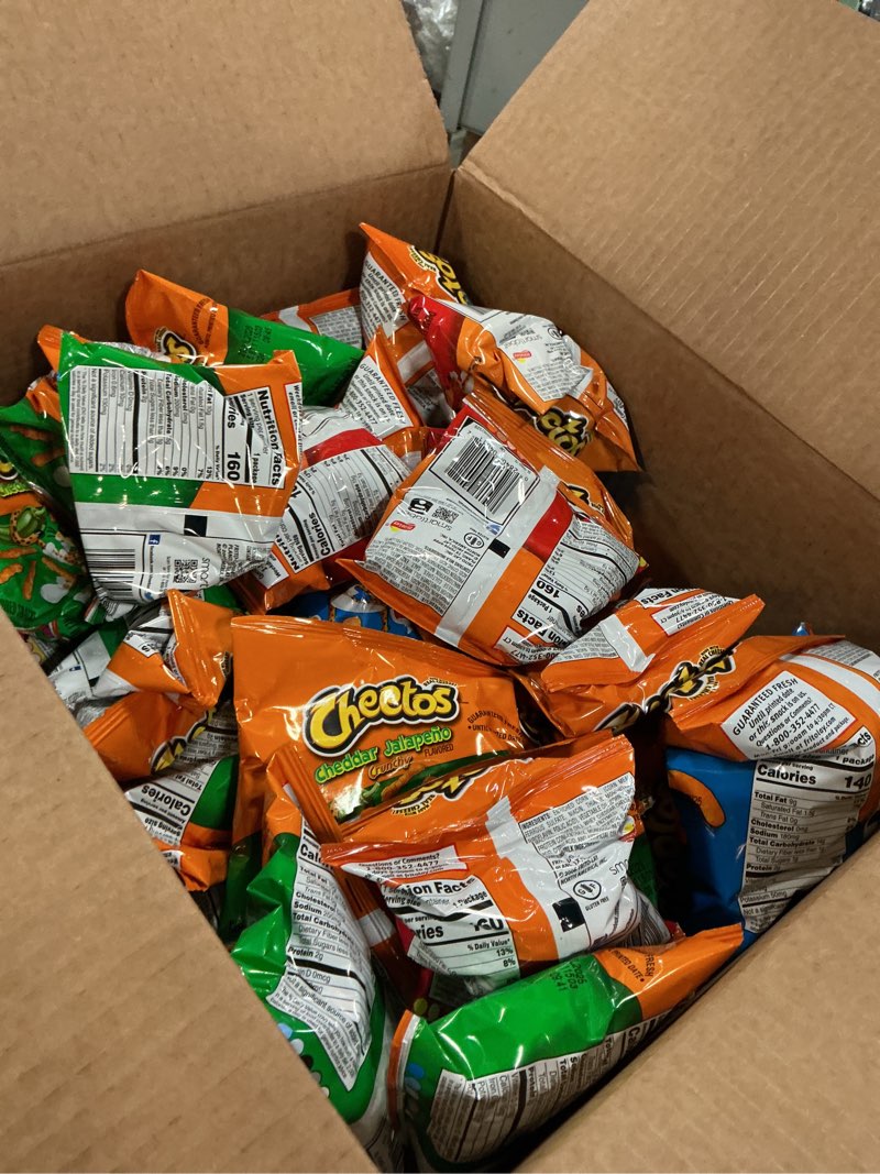 Condition photo showing Good Condition for (Best used Jul / 29 / 2025 ) Cheetos Cheese Flavored Snacks, Variety Pack, (Pack of 40)