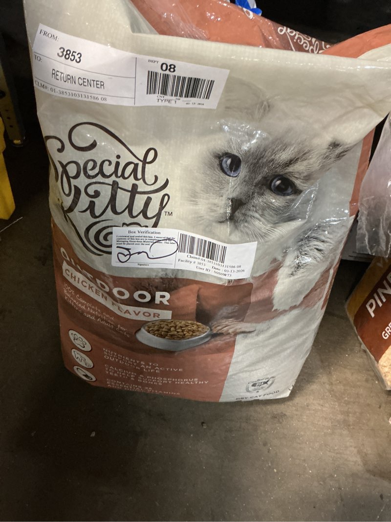 Condition photo showing New/Like New for bb 1/29/27 special kitty outdoor formula dry cat food, 44 lb
