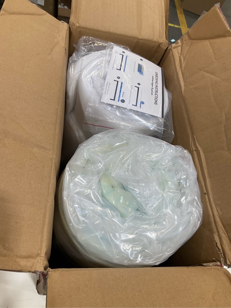 Condition photo showing Good Condition for Best Price Mattress 4 Inch Pillowtop Mattress Topper and Pad Combo, 2 Inch Egg Crate Foam Mattress Topper, 2 Inch Plush Mattress Pad, Certified Safe Foam and Fabric, Dorm Essentials, Full Full 4 Inch Pillow Top