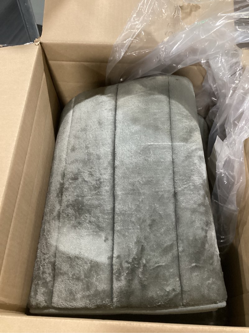 Condition photo showing Good Condition for buganda memory foam bath mat, 70" x 34", ultra soft and non-slip bathroom rugs, water absorbent and machine washable bath rug runner for bathroom, shower, and tub, grey grey rectangular 70" x 34"