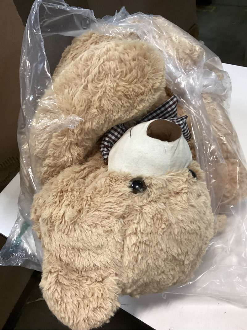 Condition photo showing Good Condition for MaoGoLan Giant Teddy Bear 4 Feet,Adorable and Cuddly Big Bear Stuffed Animal 47", Classic Teddy Bear Plush Gift Decoration for Baby Shower,Party,Birthday,Valentines Day,Tan Brown 47 inches