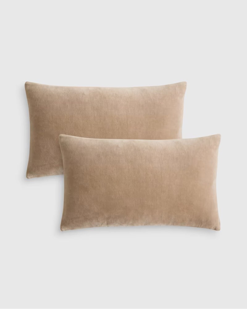 (( only one))Quince Classic Cotton Velvet Cushion Cover/Taupet