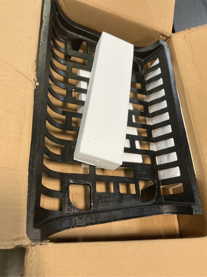 Condition photo showing Good Condition for agtek 24 inch fireplace log grate heavy duty solid steel fire grates wood stove chimney burning rack holder 24"