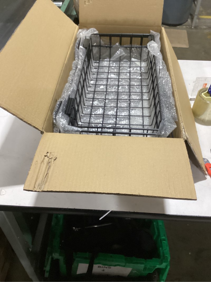 Condition photo showing New/Like New for 24-Inch Multi-Size Slatwall Basket Set, 4 Pack Slatwall Accessories Organizer for Garage, Workshop, and Retail Display Storage