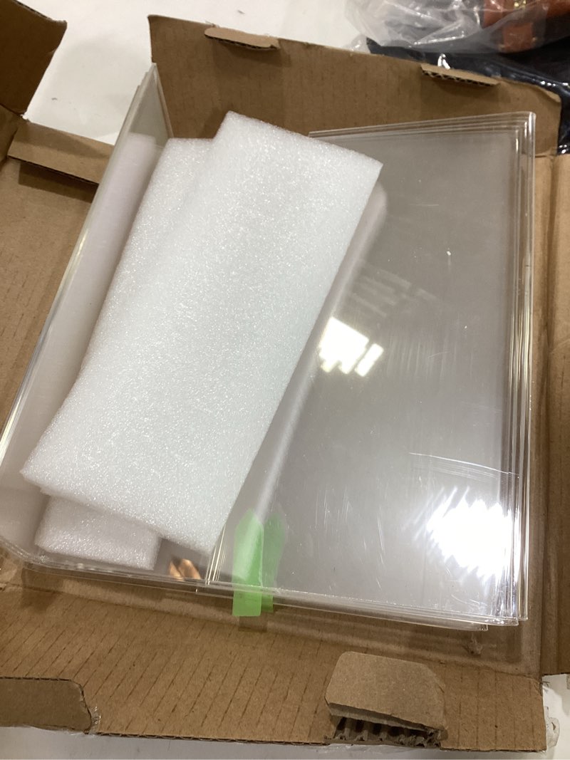 Condition photo showing Good Condition for 8x10 acrylic picture frames, set of 6 clear acrylic frameless gift for desktop display, standing picture or display sign holder with inserts for home office - horizontal 10x8''