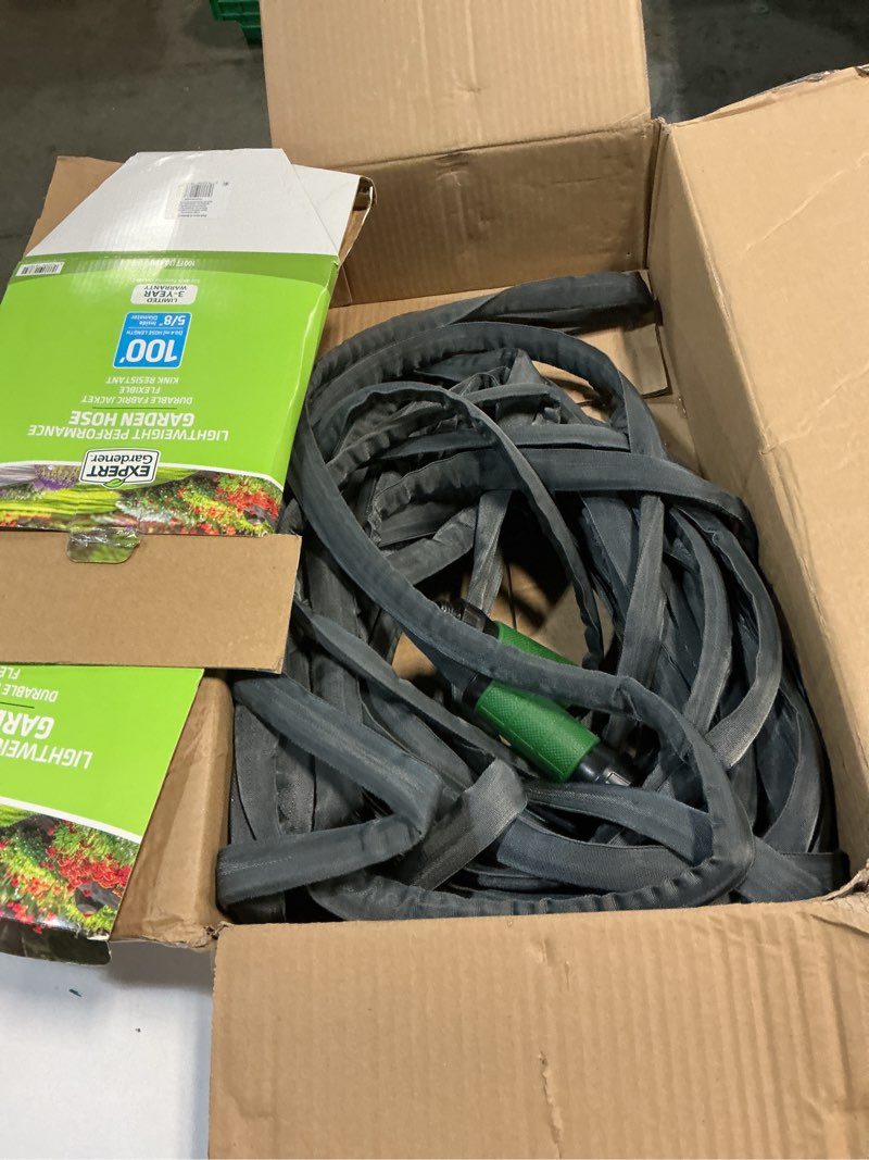 Condition photo showing As Is for expert gardener lightweight performance garden hose, 100 ft.