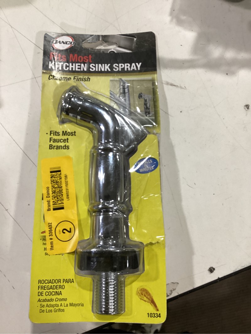 Condition photo showing As Is for Danco Chrome Faucet Side Spray Head