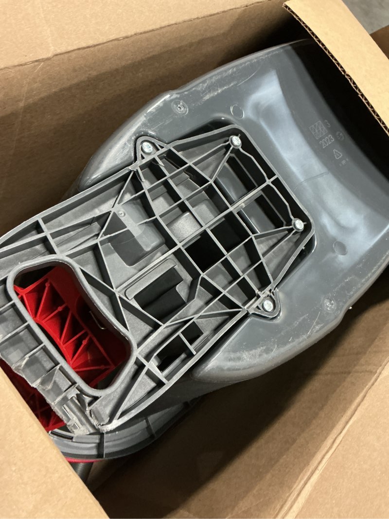 Condition photo showing As Is for o-cedar easywring microfiber spin mop, bucket floor cleaning system, red, gray, standard easywring spin mop & bucket