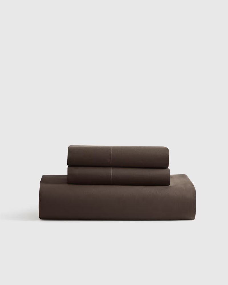 organic crisp percale fitted sheet set, king