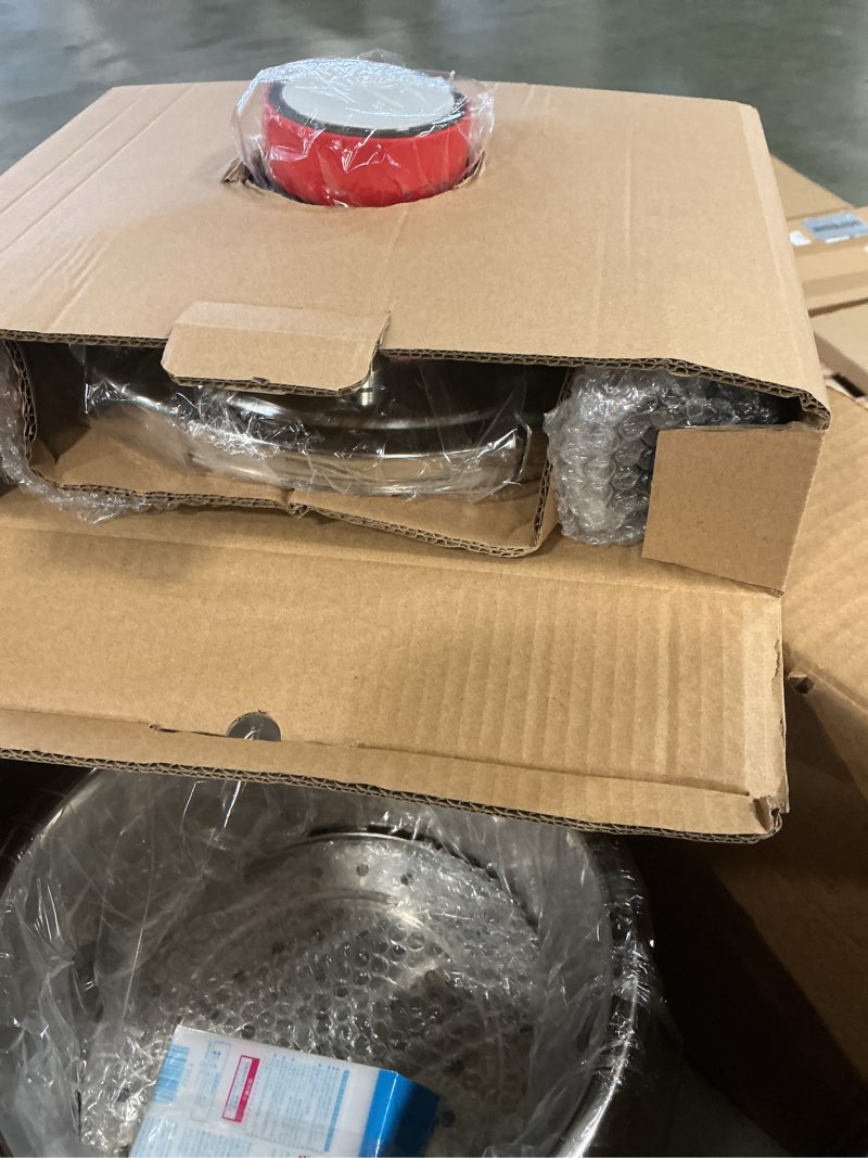 Condition photo showing New/Like New for 18/8 Stainless Steel Pressure Cooker 8 Qt, [One-Hand Locking] Pressure Cooker,[3-In-1] Olla de Presion, Induction,Gas Stovetop Compatible, Includes Glass Lid & Steamer Rack 8 Quarts