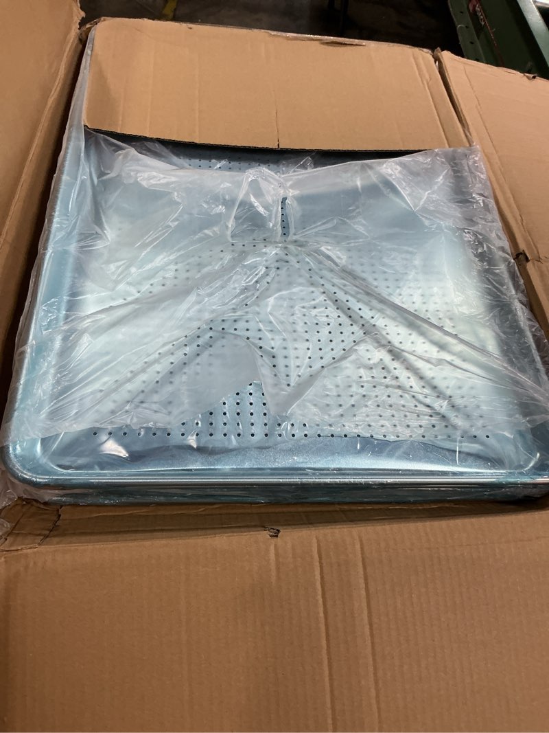 Condition photo showing Good Condition for 6 pack aluminum sheet pan perforated, nsf listed full size 26 x 18 inch commercial bakery cake bun pan, baking tray 26 x18 inch perforated (6-pack)