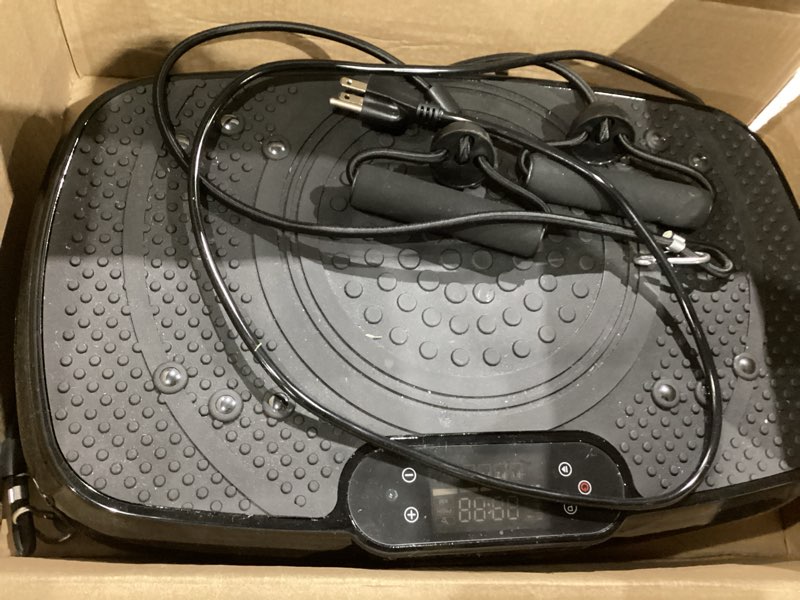 Condition photo showing As Is for vibration plate exercise machine: tisscare vibrating plates for weight loss and lymphatic drainage, 400lbs shake plate whole body workout platform for home fitness fat burner gifts