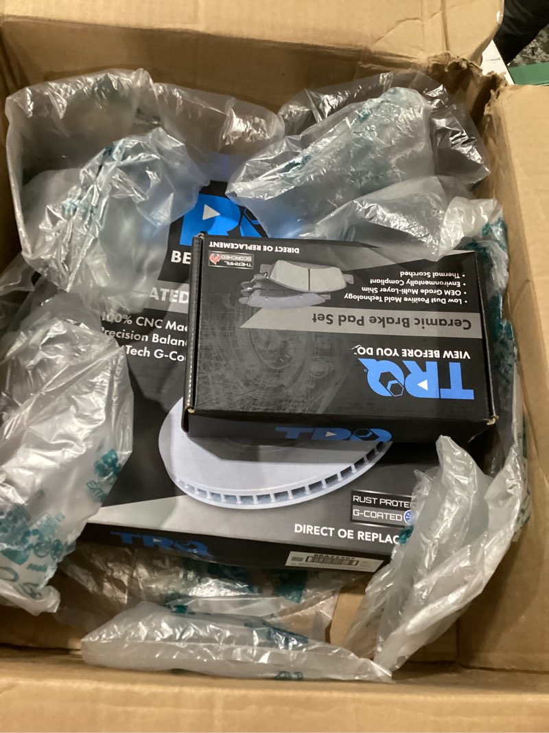 Condition photo showing New/Like New for trq rear brake pad and rotor set ceramic solid rotors compatible with 2012-2016 buick lacrosse 2011-2017 regal 2013-2016 chevrolet malibu 2016 malibu limited bka24624