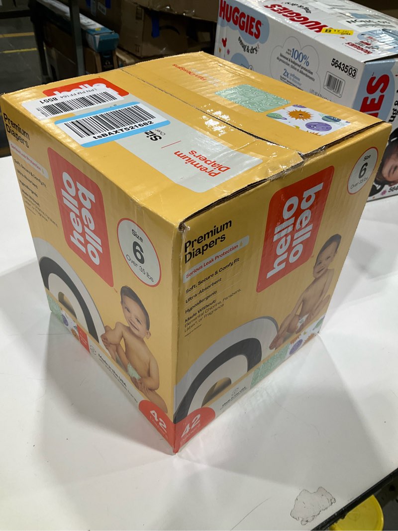 Condition photo showing New/Like New for Hello Bello Premium Diapers Size 5, Main Squeeze & Zesties for The Resties Designs, 48ct Club Box Size 5 Main Squeeze & Zesties for the Resties