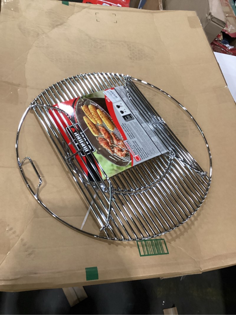 Condition photo showing New/Like New for weber gourmet bbq system hinged cooking grate – add charcoal without removing grate, includes 12" insert, fits 22.5" weber charcoal grills, kettle