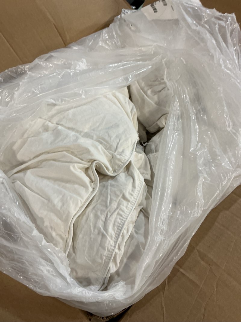 Condition photo showing As Is for Maple&Stone Oversized King Comforter, Oversized King Duvet Insert with 8 Corner Tabs, Lightweight Down Comforter with Cotton Cover, Luxury Hotel Bedding (120 x 98 Inches, White) Oversized King White/Lightweight