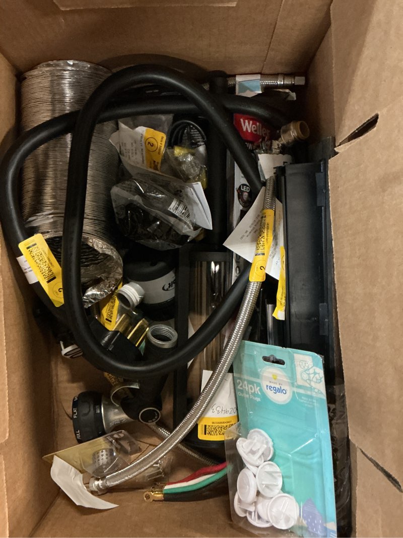Condition photo showing As Is for home improvement assorted small tools, screws, latches, and home repair accessories