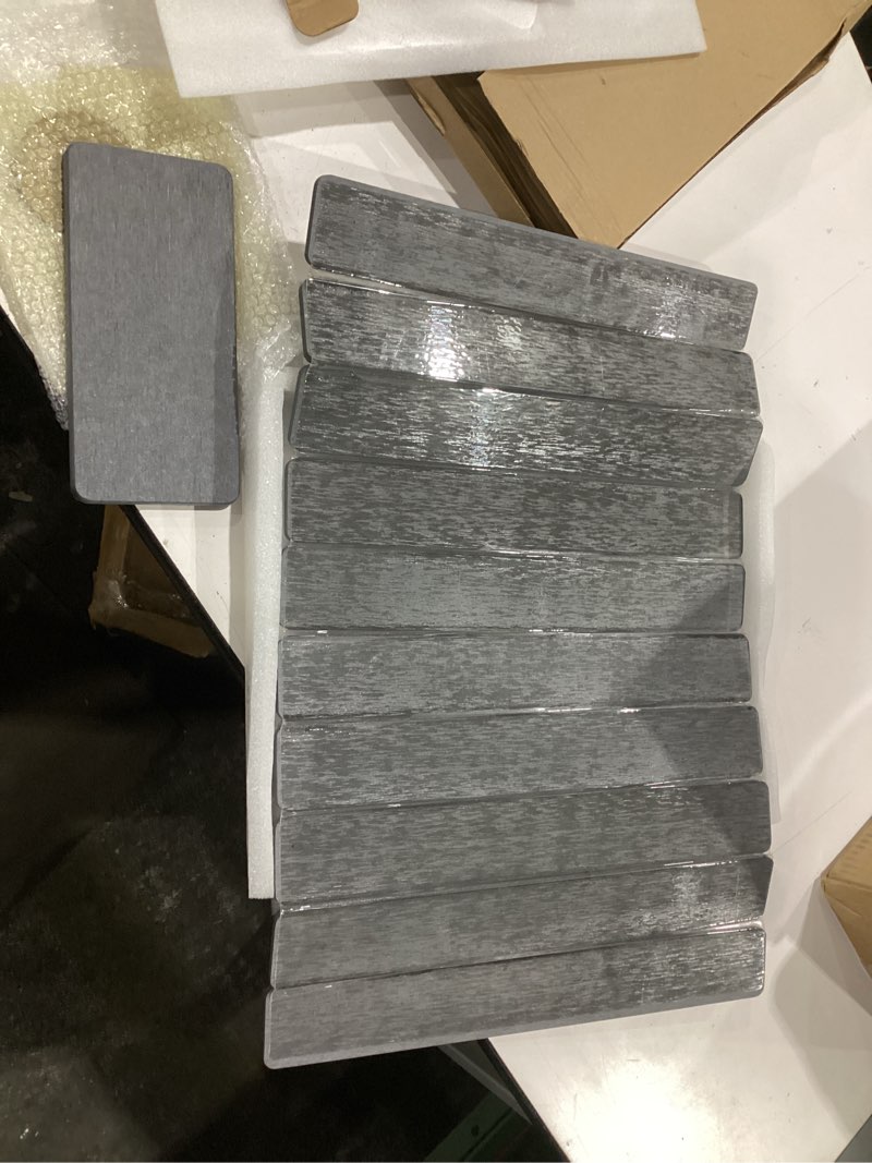 Condition photo showing Good Condition for 2 pcs quick dry stone dishes mats for kitchen counter,collapsible quick drying dish mats,ultra absorbent diatomaceous earth mats for dishes bottles cups, match any countertop?dark gray 24"×16"& 8"x4"?