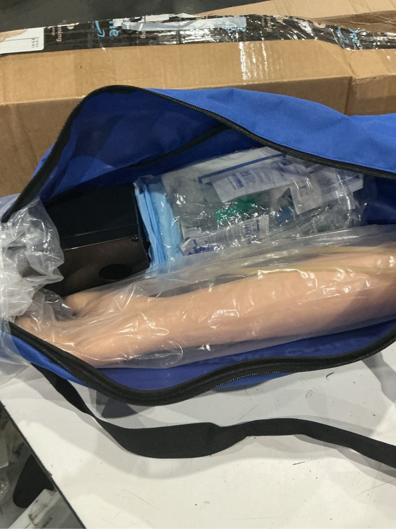 Condition photo showing As Is for vevor phlebotomy practice kit, iv venipuncture intravenous training kit, high simulation iv practice arm kit with carrying bag, practice and perfect iv skills, for students nurses and professionals