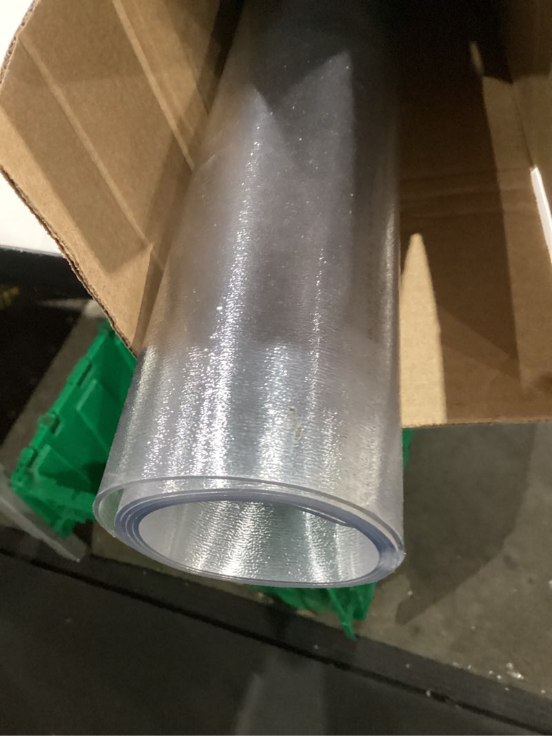 Condition photo showing As Is for not exact but similar to clear table cover protector clear desk mat, plastic table cover, transparent desk cover, desk protector mat for desktop, writing desk clear 2mm 24\" x 48\"
