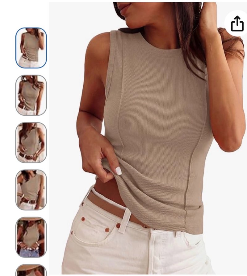 PRETTYGARDEN Sleeveless Tops for Women 2026 Summer Ribbed Tank Top Fitted Shirts Basic Tees Cute Spr