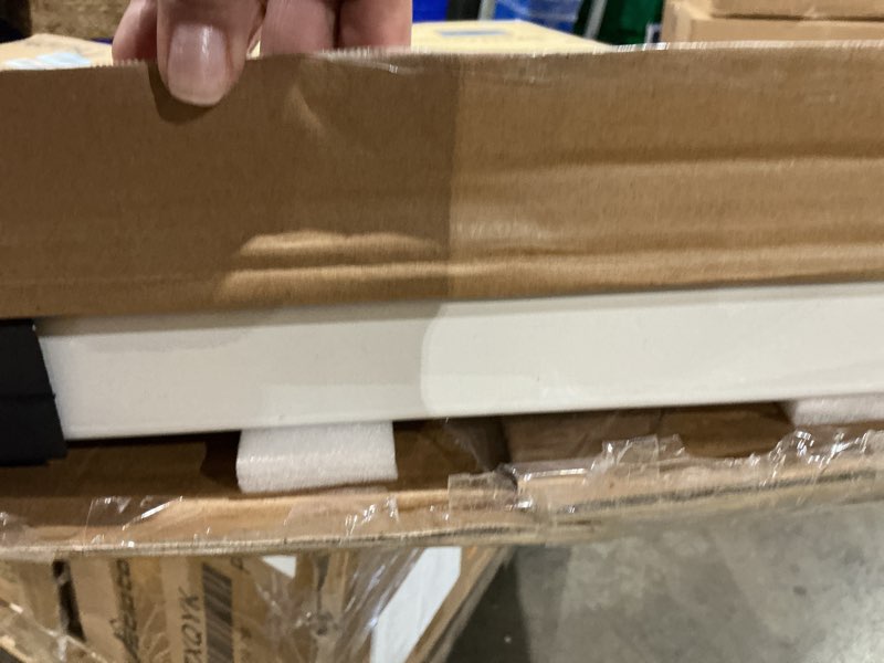 Condition photo showing Good Condition for btexpert 5-foot - 60" long white plastic folding seminar training table portable 18" wide narrow, 29" high, events indoor outdoor lightweight one