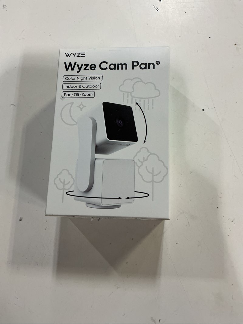 Condition photo showing New/Like New for wyze pan v3 wired indoor/outdoor 1080p hd home security camera with privacy mode