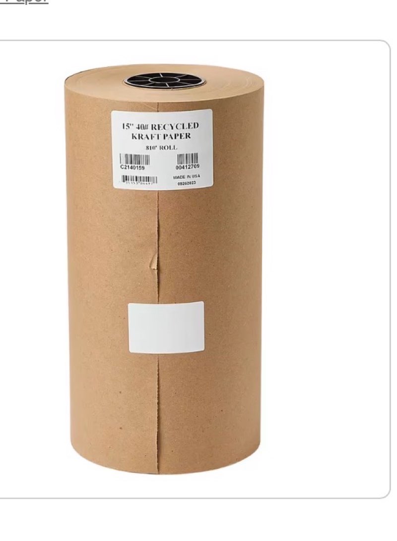 delta paper steak & butcher paper roll 15in x810ft 40lb kraft 1/roll