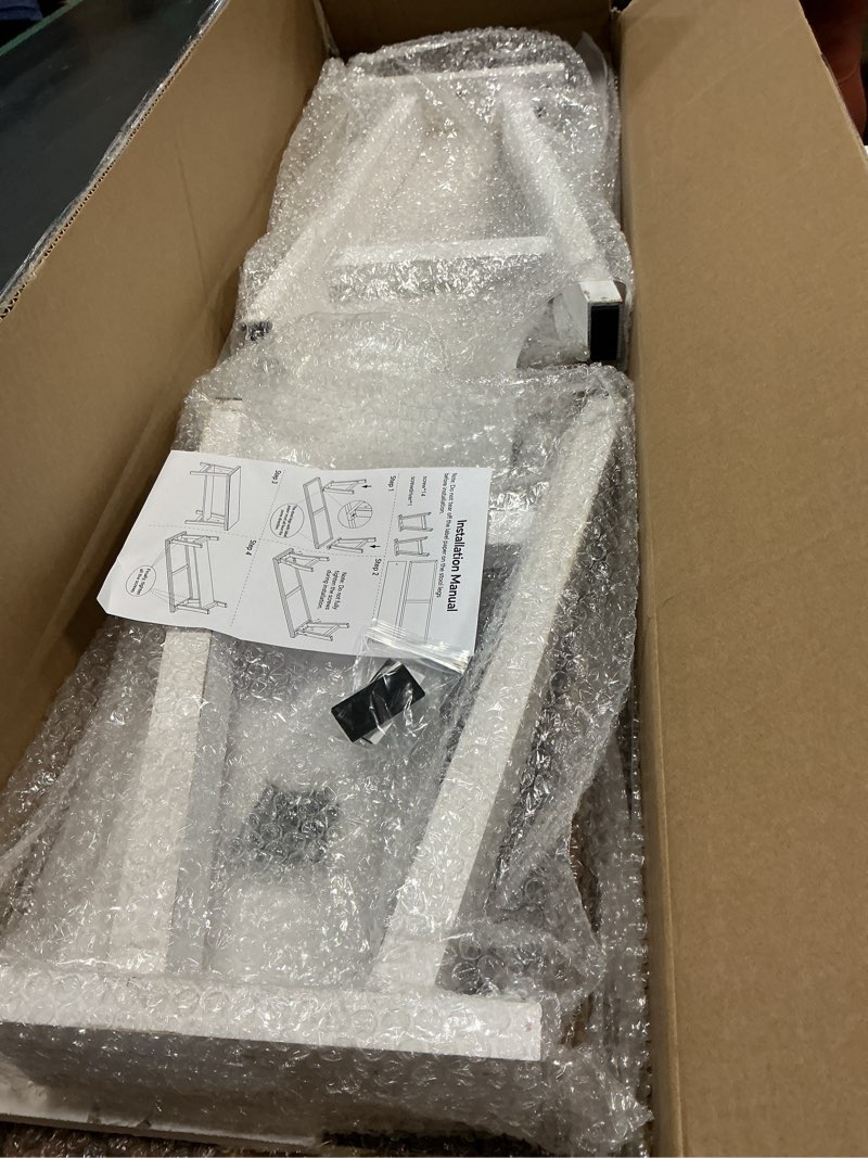 Condition photo showing Good Condition for 43.3" Farmhouse Bench, End of Bed Bench,Solid Wood Entryway Bench, Indoor Bench, Rustic Wood Bench Seat for Indoor,Entryway, Dining Room, Living Room, Hallway, end Bed and Front Door