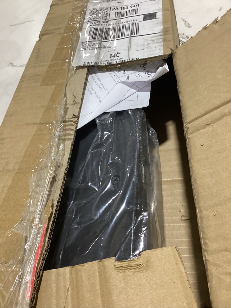 Condition photo showing As Is for tonchean pull down closet rod 26-35 inch adjustable side & back mounted closet rod for cabinets soft-close wardrobe lift rail organizer for hanging clothes, 60lbs load capacity