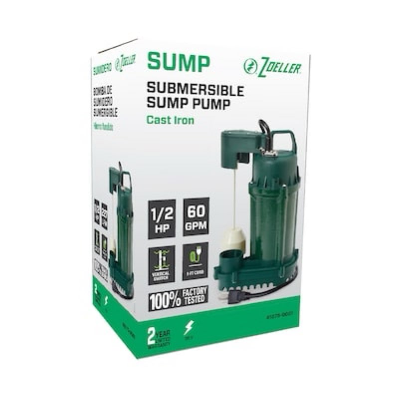 Zoeller 1/2-HP 115 -Volt 60-Gallon Cast iron Submersible sump pump