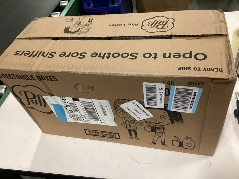 Condition photo showing New/Like New for Puffs Plus Lotion Facial Tissues, 8 Family Boxes, 124 Facial Tissues per Box, Allergies and Colds