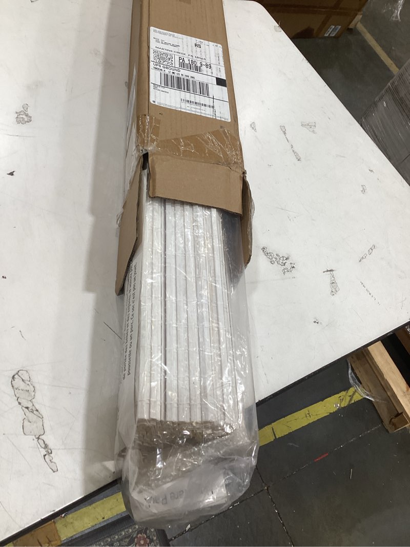 Condition photo showing Good Condition for lazblinds cordless bamboo roman shades, privacy blinds for interior windows, room darkening roll up bamboo blinds for home & patio, 30" w x 64" h, alpine ivory alpine ivory 30" w x 64" h