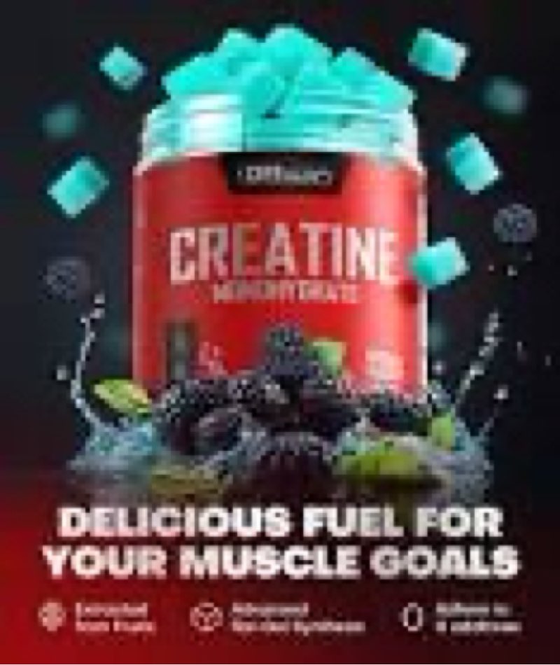 99.99% creatine monohydrate gummies more 15% strength, 5x energy, muscle, recovery, pre-workout complex creatine for women & men with 5000mg creatine, l-taurine, b12, mg & k, 0 sugar (exp 01/04/2028)