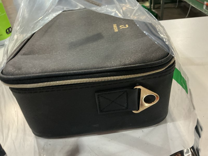 Condition photo showing Good Condition for gzcz large capacity travel makeup train case,professional cosmetic bags for women,portable makeup brush bag organizer storage with adjustable dividers and shoulder strap large black