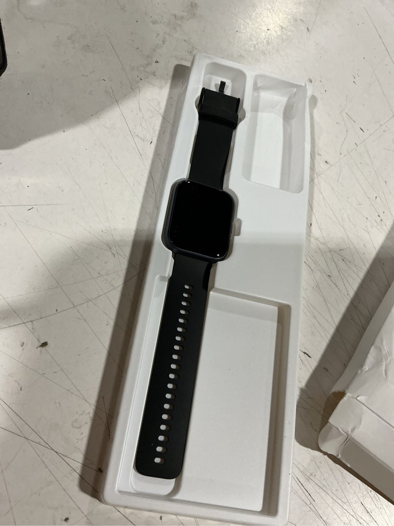 Condition photo showing Good Condition for tensky smart watch for men/women android & iphone, alexa built-in, 1.8" touch screen fitness tracker with answer/make calls, 3atm waterproof heart rate/sleep/spo2 monitor, pedometer, 100+ sport modes black 1.8