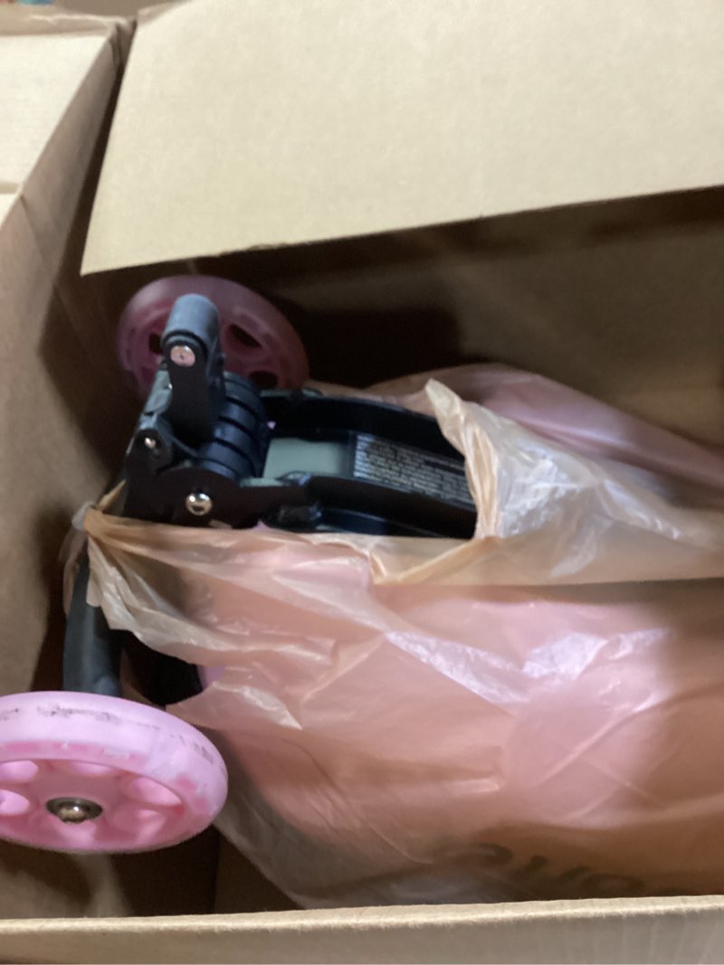 Condition photo showing As Is for iSporter Luggage Scooter for Kids Ages 2-5 | Ride-On Suitcase Scooters for Boys Girls | Foldable & Height Adjustable, 110lbs Max K3 Pink