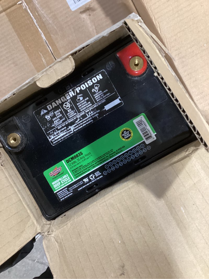 Condition photo showing Good Condition for Interstate Batteries 12V 35AH Sealed Lead Acid (SLA) AGM Deep Cycle Battery (DCM0035) Insert Terminals 12V 35AH - Insert Terminals