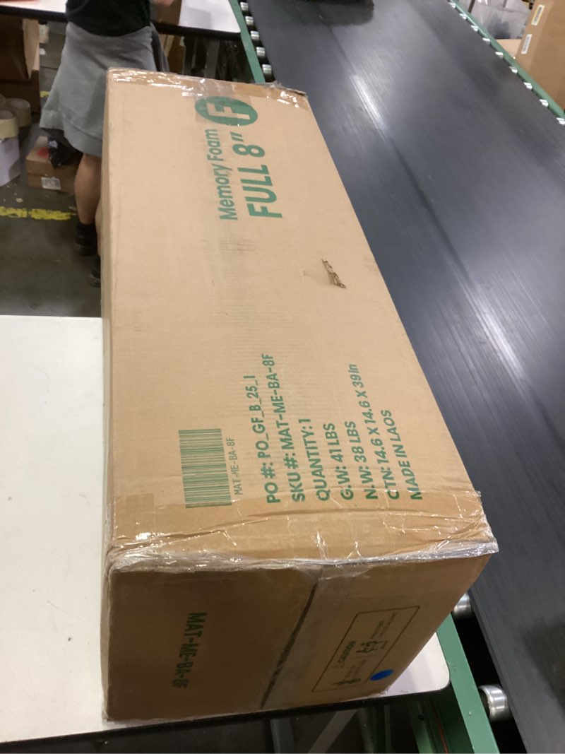 Condition photo showing New/Like New for gaeste 8 inch full cooling gel memory foam mattress for cool sleep medium firm certipur-us certified foam, mattress in a box pressure relief removable cover no fiberglass (full, 8 in) white full 8" - memory foam