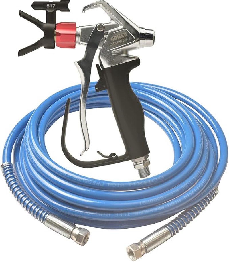 GDHXW G12-PRO Airless Paint Sprayer Gun Kit with 25FT High Pressure Hose for Most Airless Paint Spra