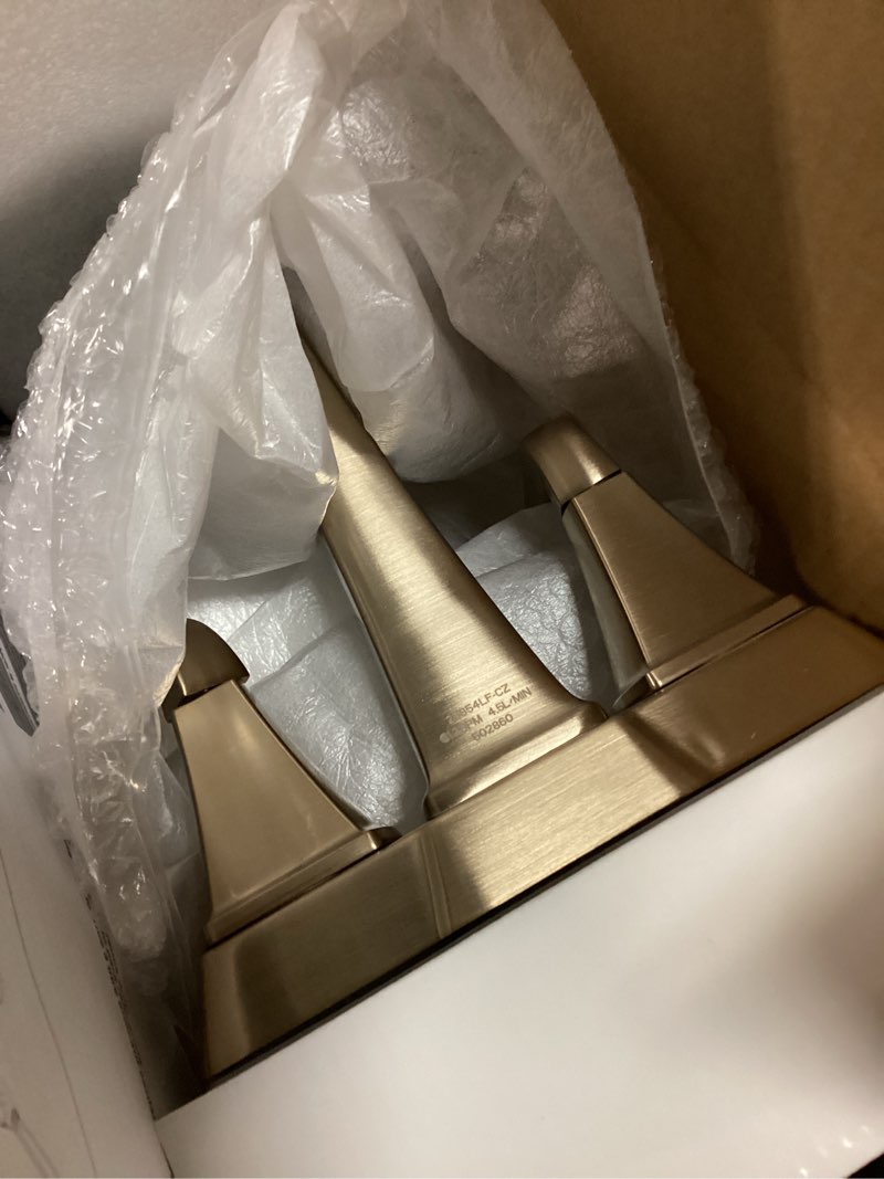 Condition photo showing Good Condition for delta knoxville champagne bronze 4-in centerset 2-handle watersense bathroom sink faucet with drain